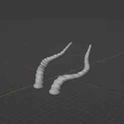 cosplay/fursuit twisted dragon horns