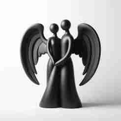 Couple of Angel Fairy Standing Showpiece 3D Print Decor