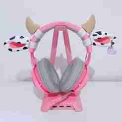Cow Headset / headphone Attachment / Accessory