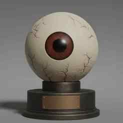 Creepy Eyeball Trophy STL - Halloween Horror Award | Spooky 3D Print Statue