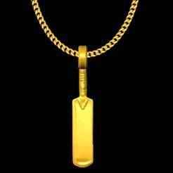 cricket bat pendant charm