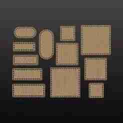 Crochet bag, basket base, bundle of 12