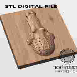 Crocodile – Top View Relief – 3D STL Model