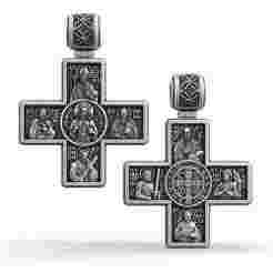 Crux Guardianum Saints Christian Catholic Double Sided Cross