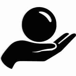 crystal ball sitting on an open hand 2 - 2D/3D Wall Art STL+SVG For CNC Router, Plasma, Waterjet, Laser & 3D Printer