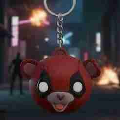 Cuddlepool Mask Keychain- Mischievous Grin Pose - Fortnite x Marvel - Ready to Print