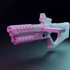 Custom T-3 Reaper SMG Blaster Prop STL File (3D Print File)