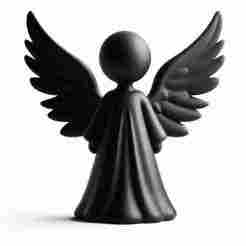 Cute Angel Fairy Showpiece 3D Print – Rounded Decorative Figurine