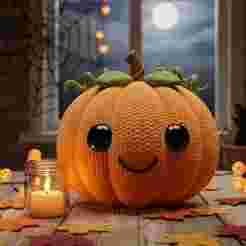 Cute Chibi Pumpkin for Halloween & Decor | Knitted Style 3D Model