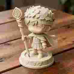 Cute Forest Druid Boy Figurine | 3D Print Model STL File