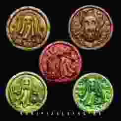 Cute Ghost Halloween STL set of 5