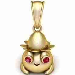 Cute Gold Pendant 3D printable model