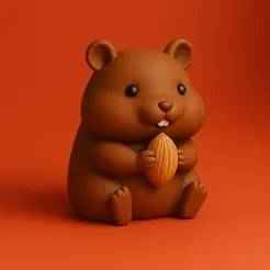 🐹 Cute Hamster Figurine STL File - 3D Printable