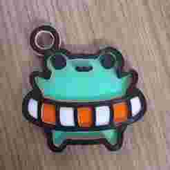 Cute little frog keychain lifebuoy