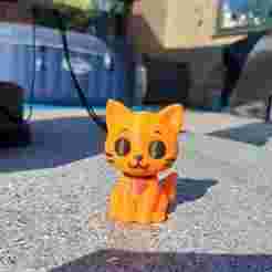 Cute Orange Cat with Heart Collar