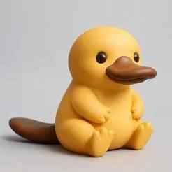 Cute Platypus Figurine STL - Adorable Duck-Billed Animal 3D Model