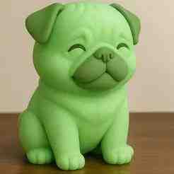 Cute Pug Figurine STL – Adorable 3D Printable Dog Sculpture