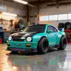 Cute Racing Car 3D Print File - Happy Mini Vehicle STL Model