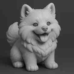 Cute Samoyed Puppy – 3D Printable Dog Figurine
