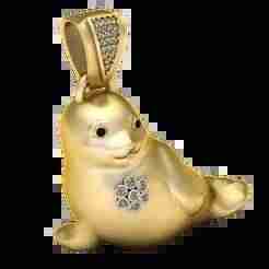Cute Seal Pendant – 3D Printable Jewelry Model | Adorable Ocean Animal Design