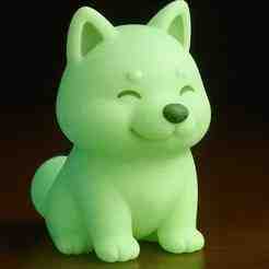 Cute Shiba Inu Figurine STL – 3D Printable Dog Sculpture