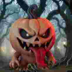 Cute Terror Pumpkin - Halloween 3D Figure