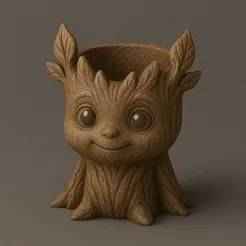 Cute Tree Spirit Planter STL