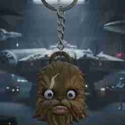 Cute Wookiee Chewbacca Howler Keychain - Star Wars Easy Print