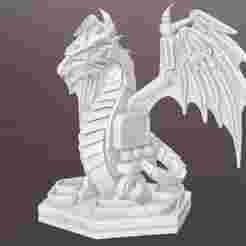 Cyberpunk Dragon - Futuristic 3D Decorative Figure