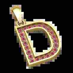 D ALPHABET  PENDANT  3d printable model