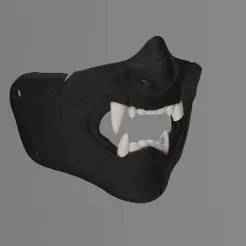 Damaged Oni (half) Mask