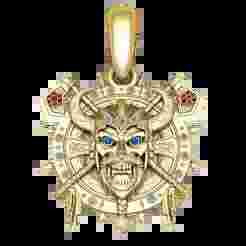 DANASURE SKULL FACES GOLD PENDANT 3d printable model