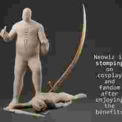 Dancer's Curved Sword Lies of P Life Size Prop STL