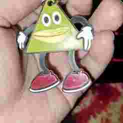 🔺💃 Dancing Triangle Meme Keychain – Multi-Color Print-in-Place