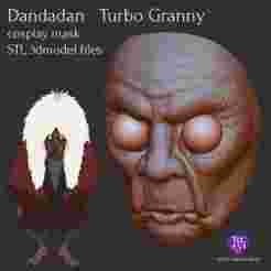 Dandadan Turbo Granny cosplay mask STL files for 3dprinting