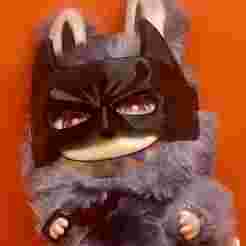 Dark Knight Mask & Weapon Set for Labubu