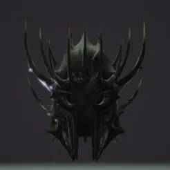 Dark warrior helmet - menacing gothic design