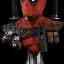 deadpool stl bust