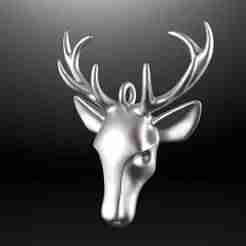 Deer Head Tascha Pendant - 3D Print Model