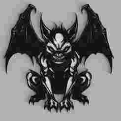 DEMON with Wings Crouching Devil Wall Picture