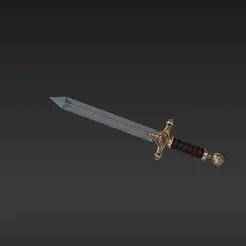 Detailed Miniature Adventurer's Blade Pendant - Exquisite Fantasy Sword Keychain for Collectors