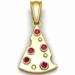 Diamond Garnet Gold Silver Celtic Trinity Knot Necklace