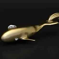 Diamond Whale Pendant