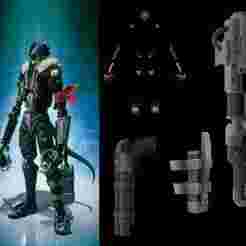 Digimon - Beelzebumon Cosplay Weapon - EVA Foam Template - PDO Pepakura Pattern