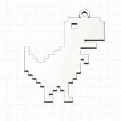 Dinosaur Game Keychain - Dinosaur T-Rex Navigator