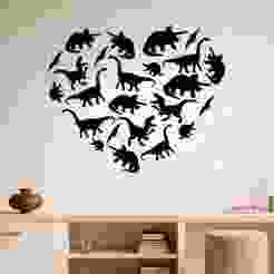 Dinosaur Hearth - Wall Art Multicolor