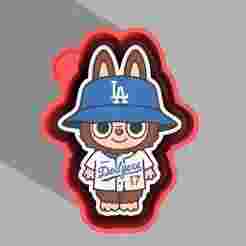 🐰🧢 Dodgers Labubu – Freshie, Keychain, Resin & Candle Mold