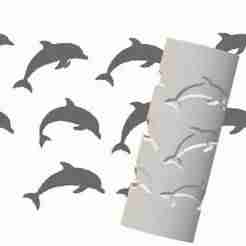 Dolphin Pattern | Debossed Pattern Roller for Clay | Jumping Dolphin 3D Print Design