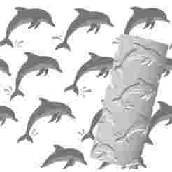 Dolphin Splash Pattern | Debossed Pattern Roller for Clay | Leaping Dolphin 3D Print Design
