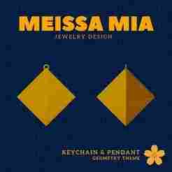 Double the Triangles – 3D Print File for Octahedron Keychain or Pendant - Octahedron Keychain - pyramid Pendant - Air Pendant